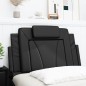 vidaXL Kopfteil-Kissen Schwarz 90 cm Kunstleder