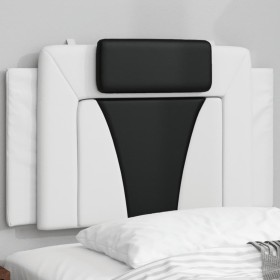 vidaXL Kopfteil-Kissen Weiß und Schwarz 90 cm Kunstleder
