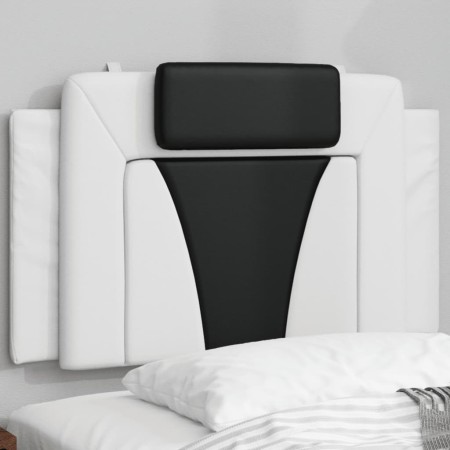 vidaXL Kopfteil-Kissen Weiß und Schwarz 90 cm Kunstleder