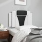 vidaXL Kopfteil-Kissen Weiß und Schwarz 90 cm Kunstleder vidaXL Kopfteil-Kissen Weiß und Schwarz 90 cm Kunstleder