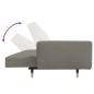 vidaXL Schlafsofa 2-Sitzer mit 2 Kissen Hellgrau Samt vidaXL Schlafsofa 2-Sitzer mit 2 Kissen Hellgrau Samt