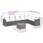 vidaXL 8-tlg. Garten-Sofagarnitur mit Kissen Grau Poly Rattan vidaXL 8-tlg. Garten-Sofagarnitur mit Kissen Grau Poly Rattan