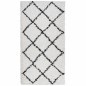 vidaXL Teppich Shaggy Hochflor Modern Creme und Schwarz 80x150 cm vidaXL Teppich Shaggy Hochflor Modern Creme und Schwarz 80x150 cm