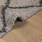 vidaXL Teppich Shaggy Hochflor Modern Beige und Anthrazit 140x200 cm vidaXL Teppich Shaggy Hochflor Modern Beige und Anthrazit 140x200 cm