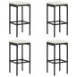 5-tlg. Gartenbar-Set mit Kissen Poly Rattan Schwarz 5-tlg. Gartenbar-Set mit Kissen Poly Rattan Schwarz