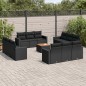 vidaXL 13-tlg. Garten-Sofagarnitur mit Kissen Schwarz Poly Rattan vidaXL 13-tlg. Garten-Sofagarnitur mit Kissen Schwarz Poly Rattan