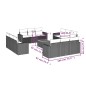 vidaXL 13-tlg. Garten-Sofagarnitur mit Kissen Schwarz Poly Rattan vidaXL 13-tlg. Garten-Sofagarnitur mit Kissen Schwarz Poly Rattan