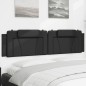 vidaXL Kopfteil-Kissen Schwarz 200 cm Kunstleder