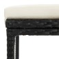 5-tlg. Gartenbar-Set mit Kissen Poly Rattan Schwarz 5-tlg. Gartenbar-Set mit Kissen Poly Rattan Schwarz
