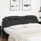 vidaXL Kopfteil-Kissen Schwarz 200 cm Kunstleder
