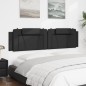 vidaXL Kopfteil-Kissen Schwarz 200 cm Kunstleder