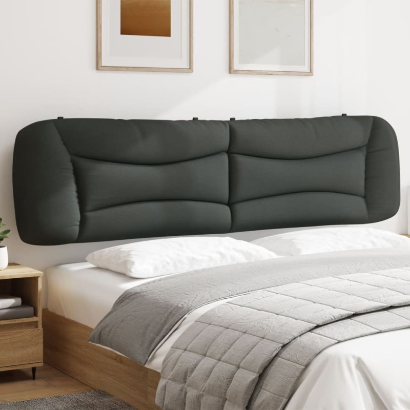 vidaXL Kopfteil-Kissen Dunkelgrau 200 cm Stoff vidaXL Kopfteil-Kissen Dunkelgrau 200 cm Stoff