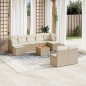 vidaXL 10-tlg. Garten-Sofagarnitur mit Kissen Beige Poly Rattan vidaXL 10-tlg. Garten-Sofagarnitur mit Kissen Beige Poly Rattan