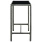7-tlg. Gartenbar-Set Poly Rattan Grau 7-tlg. Gartenbar-Set Poly Rattan Grau