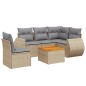 vidaXL 6-tlg. Garten-Sofagarnitur mit Kissen Beige Poly Rattan vidaXL 6-tlg. Garten-Sofagarnitur mit Kissen Beige Poly Rattan