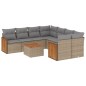 vidaXL 9-tlg. Garten-Sofagarnitur mit Kissen Beige Poly Rattan vidaXL 9-tlg. Garten-Sofagarnitur mit Kissen Beige Poly Rattan