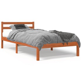 vidaXL Massivholzbett Wachsbraun 75x190 cm Kiefer