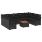 vidaXL 10-tlg. Garten-Sofagarnitur mit Kissen Schwarz Poly Rattan vidaXL 10-tlg. Garten-Sofagarnitur mit Kissen Schwarz Poly Rattan