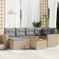 vidaXL 7-tlg. Garten-Sofagarnitur mit Kissen Beige Poly Rattan vidaXL 7-tlg. Garten-Sofagarnitur mit Kissen Beige Poly Rattan