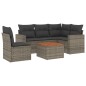 vidaXL 6-tlg. Garten-Sofagarnitur mit Kissen Grau Poly Rattan vidaXL 6-tlg. Garten-Sofagarnitur mit Kissen Grau Poly Rattan