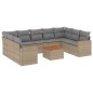 vidaXL 10-tlg. Garten-Sofagarnitur mit Kissen Beige Poly Rattan vidaXL 10-tlg. Garten-Sofagarnitur mit Kissen Beige Poly Rattan