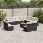 vidaXL 13-tlg. Garten-Sofagarnitur mit Kissen Schwarz Poly Rattan vidaXL 13-tlg. Garten-Sofagarnitur mit Kissen Schwarz Poly Rattan