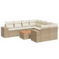 vidaXL 9-tlg. Garten-Sofagarnitur mit Kissen Beige Poly Rattan vidaXL 9-tlg. Garten-Sofagarnitur mit Kissen Beige Poly Rattan