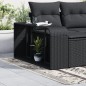 vidaXL Outdoor-Regale 2 Stk. Schwarz Poly Rattan vidaXL Outdoor-Regale 2 Stk. Schwarz Poly Rattan