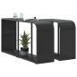 vidaXL Outdoor-Regale 2 Stk. Schwarz Poly Rattan vidaXL Outdoor-Regale 2 Stk. Schwarz Poly Rattan