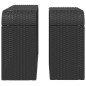 vidaXL Outdoor-Regale 2 Stk. Schwarz Poly Rattan vidaXL Outdoor-Regale 2 Stk. Schwarz Poly Rattan
