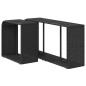 vidaXL Outdoor-Regale 2 Stk. Schwarz Poly Rattan vidaXL Outdoor-Regale 2 Stk. Schwarz Poly Rattan