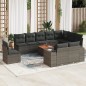 vidaXL 11-tlg. Garten-Sofagarnitur mit Kissen Grau Poly Rattan vidaXL 11-tlg. Garten-Sofagarnitur mit Kissen Grau Poly Rattan