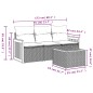 vidaXL 4-tlg. Garten-Sofagarnitur mit Kissen Grau Poly Rattan vidaXL 4-tlg. Garten-Sofagarnitur mit Kissen Grau Poly Rattan