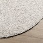 vidaXL Teppich Shaggy Hochflor Modern Creme Ø 120 cm vidaXL Teppich Shaggy Hochflor Modern Creme Ø 120 cm