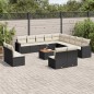 vidaXL 14-tlg. Garten-Sofagarnitur mit Kissen Schwarz Poly Rattan vidaXL 14-tlg. Garten-Sofagarnitur mit Kissen Schwarz Poly Rattan