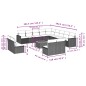 vidaXL 14-tlg. Garten-Sofagarnitur mit Kissen Schwarz Poly Rattan vidaXL 14-tlg. Garten-Sofagarnitur mit Kissen Schwarz Poly Rattan