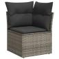 vidaXL 6-tlg. Garten-Sofagarnitur mit Kissen Grau Poly Rattan vidaXL 6-tlg. Garten-Sofagarnitur mit Kissen Grau Poly Rattan