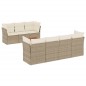 vidaXL 8-tlg. Garten-Sofagarnitur mit Kissen Beige Poly Rattan vidaXL 8-tlg. Garten-Sofagarnitur mit Kissen Beige Poly Rattan