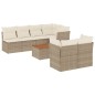 vidaXL 8-tlg. Garten-Sofagarnitur mit Kissen Beige Poly Rattan vidaXL 8-tlg. Garten-Sofagarnitur mit Kissen Beige Poly Rattan