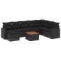 vidaXL 10-tlg. Garten-Sofagarnitur mit Kissen Schwarz Poly Rattan vidaXL 10-tlg. Garten-Sofagarnitur mit Kissen Schwarz Poly Rattan