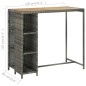 5-tlg. Gartenbar-Set mit Kissen Poly Rattan Grau 5-tlg. Gartenbar-Set mit Kissen Poly Rattan Grau