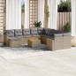 vidaXL 14-tlg. Garten-Sofagarnitur mit Kissen Beige Poly Rattan vidaXL 14-tlg. Garten-Sofagarnitur mit Kissen Beige Poly Rattan
