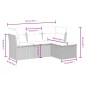 vidaXL 4-tlg. Garten-Sofagarnitur mit Kissen Schwarz Poly Rattan vidaXL 4-tlg. Garten-Sofagarnitur mit Kissen Schwarz Poly Rattan