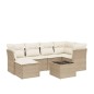 vidaXL 7-tlg. Garten-Sofagarnitur mit Kissen Beige Poly Rattan vidaXL 7-tlg. Garten-Sofagarnitur mit Kissen Beige Poly Rattan