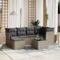 vidaXL 7-tlg. Garten-Sofagarnitur mit Kissen Grau Poly Rattan vidaXL 7-tlg. Garten-Sofagarnitur mit Kissen Grau Poly Rattan