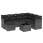vidaXL 8-tlg. Garten-Sofagarnitur mit Kissen Schwarz Poly Rattan vidaXL 8-tlg. Garten-Sofagarnitur mit Kissen Schwarz Poly Rattan