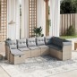 vidaXL 8-tlg. Garten-Sofagarnitur mit Kissen Beige Poly Rattan vidaXL 8-tlg. Garten-Sofagarnitur mit Kissen Beige Poly Rattan