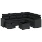 vidaXL 8-tlg. Garten-Sofagarnitur mit Kissen Schwarz Poly Rattan vidaXL 8-tlg. Garten-Sofagarnitur mit Kissen Schwarz Poly Rattan