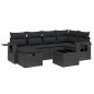 vidaXL 7-tlg. Garten-Sofagarnitur mit Kissen Schwarz Poly Rattan vidaXL 7-tlg. Garten-Sofagarnitur mit Kissen Schwarz Poly Rattan