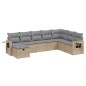 vidaXL 8-tlg. Garten-Sofagarnitur mit Kissen Beige Poly Rattan vidaXL 8-tlg. Garten-Sofagarnitur mit Kissen Beige Poly Rattan